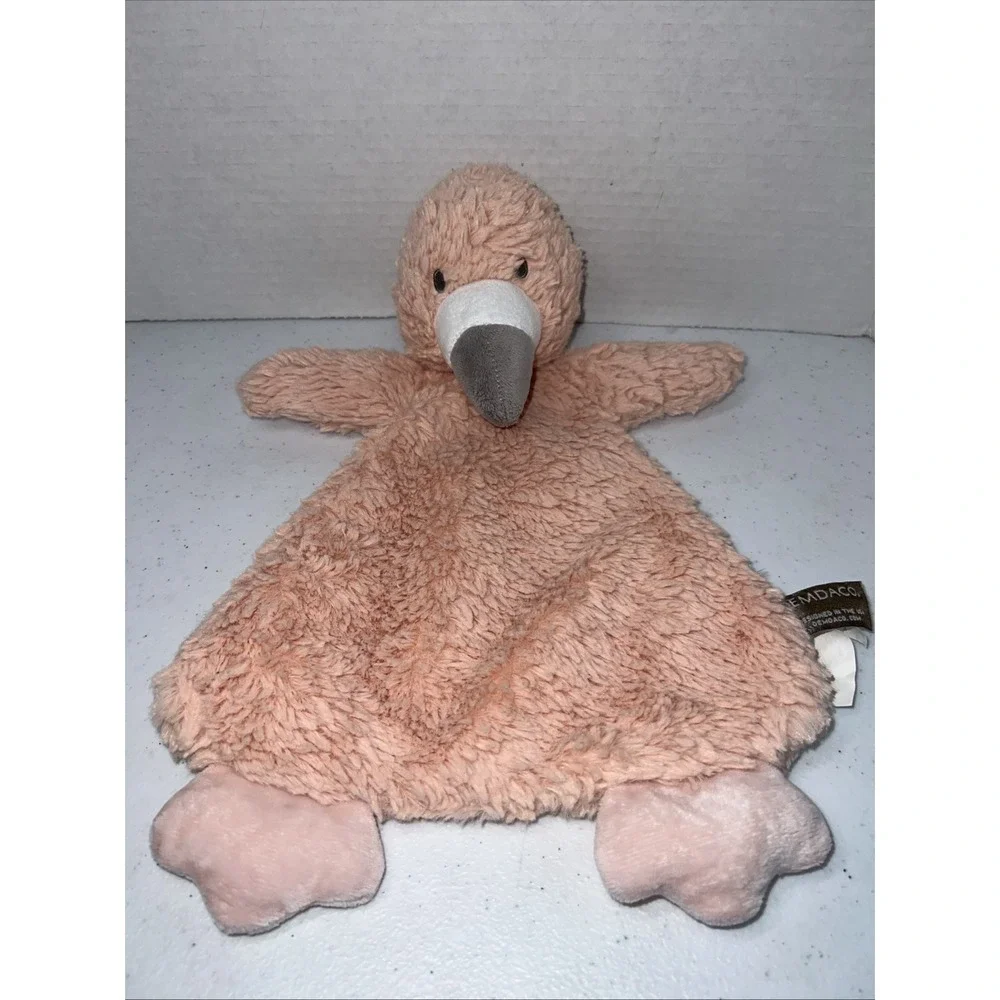 Demdaco Flamingo Lovey Plush Soft Flat Security Blanket Pink Toy Pet 14